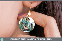 GorgeousCountry Western BS02 Round Earrings design.