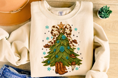 Howdy Christmas PNG, Western Christmas PNG, Christmas Tree Product Image 4
