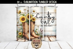 Fall Barns &amp; Floral Boots Designs 20 oz Sublimation Tumblers Product Image 2