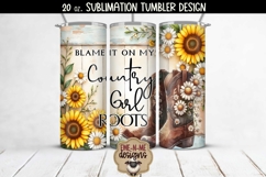Fall Barns &amp; Floral Boots Designs 20 oz Sublimation Tumblers Product Image 3