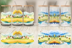 Countryside Landscape Glass Can Wraps Product Image 3