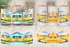 Countryside Landscape Glass Can Wraps Product Image 4