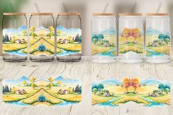 Countryside Landscape Glass Can Wraps Product Image 6