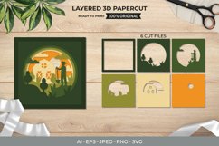3D Papercut Countryside Farmer Layered Template Product Image 1