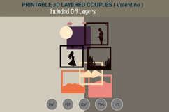 3D Layered Valentine's couples Product Image 3