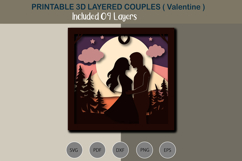 3D Layered Valentine's couples Product Image 2