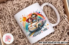 Couple Adventure Mug Wrap Sublimation Designs, 3d Mug, Adventure Png