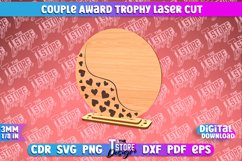 Couple Award Trophy Laser Cut SVG Bundle|Valentines Award Product Image 11
