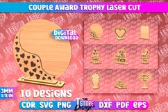 Couple Award Trophy Laser Cut SVG Bundle|Valentines Award Product Image 1