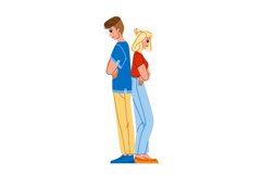 couple back to back vector Product Image 1