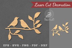 Couple Bird Laser Cut Decoration Product Image 1