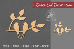 Couple Bird Laser Cut Decoration Product Image 1