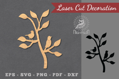 Couple Bird Laser Cut Decoration Product Image 1
