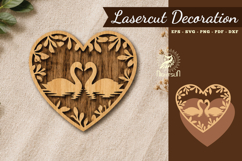 Couple Birds Lasercut Decoration SVG Product Image 1