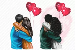 Family Valentines Day Clipart Couple Clipart People Clipat Product Image 2
