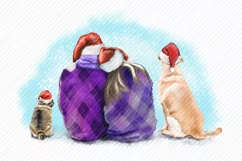 Couple man woman with her dogs pug and labrador.Love my dog Product Image 2