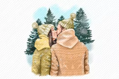 Couple Clipart Christmas Family Clipart African American PNG Product Image 2