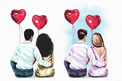 Valentines Day Clipart Family Couple Clipart People Clipat Product Image 2