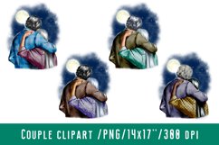 Under the Moon Couple Clipart Elderly People Family Clipart Product Image 1