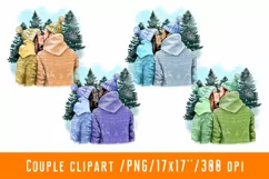Couple Clipart Christmas Family Clipart African American PNG Product Image 1