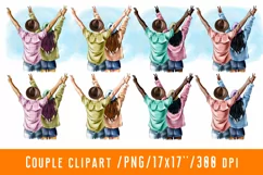 Best Friends Clipart Couple African American European Asian Product Image 1