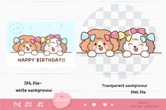 Cute dog clipart kawaii animals birthday party cartoon 6 Product Image 2