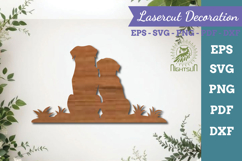 Couple Dog Lasercut Decoration Product Image 1
