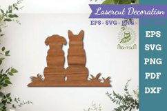 Couple Dog Lasercut Decoration Product Image 1