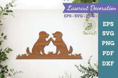 Couple Dog Lasercut Decoration Product Image 1