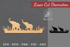 Couple Elephant Laser Cut Decoration Product Image 1