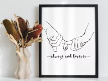 Couple hands printable poster - wedding print - love poster Product Image 3