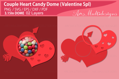 Couple Heart Cand Dome Holder Product Image 1