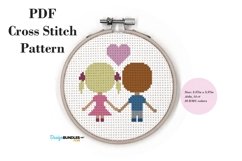 Couple In Love Cross Stitch Pattern PDF File Product Image 1
