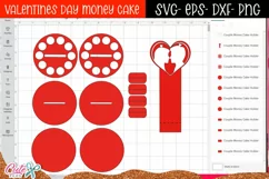 Couple Money Cake SVG| Valentines Day SVG |Money Cake Holder Product Image 5