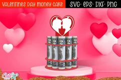 Couple Money Cake SVG| Valentines Day SVG |Money Cake Holder Product Image 6