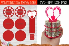 Couple Money Cake SVG| Valentines Day SVG |Money Cake Holder Product Image 2