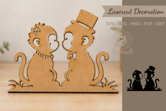 Couple Monkey Lasercut Decoration Product Image 1
