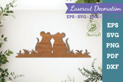 Couple Mouse Lasercut Decoration Product Image 1