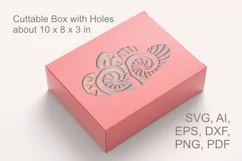 Couple of Valentine Tribal Style Hearts Rectangular Gift Box