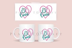 couple owl valentine coffee glass wrap svg glass mug svg presized for 11oz and 15oz glass ready to cut and sublimation files