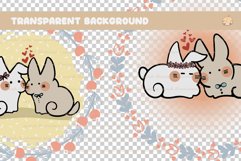 Couple Rabbit Lovers for Valentines Sublimation Design Product Image 3