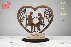 Romantic Couple Swing SVG - Laser Cut Files, Wedding Gift Product Image 4