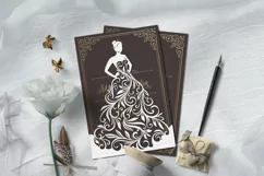 Couple wedding Svg, woman in dress svg, wedding dress Product Image 2