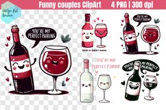 Valentines day clipart, Funny Pairs PNG Product Image 1