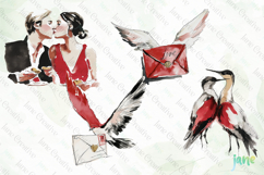 Couples, Hearts, Bouquets Valentine Cliparts Product Image 1