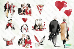 Couples, Hearts, Bouquets Valentine Cliparts Bundle Product Image 7