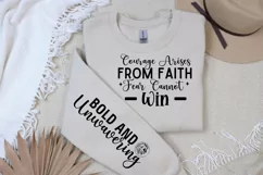 Courage Arises from Faith Sleeve SVG, Christian SVG Design Product Image 2