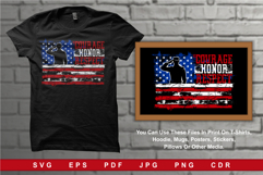 Courage Honor Respect Patriotic Veteran Salute Design Product Image 1