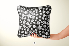 Whimsical Hand Drawn Black and White Ditsy Floral Patterns Product Image 3