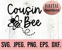Family Bee SVG - Uncle Cousin Aunt Bumble Bee Birthday SVG Product Image 5
